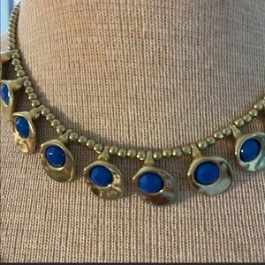 VTG:💥3/$13.00💥: Blue Diamond Shaped Plastic Beads Necklace.